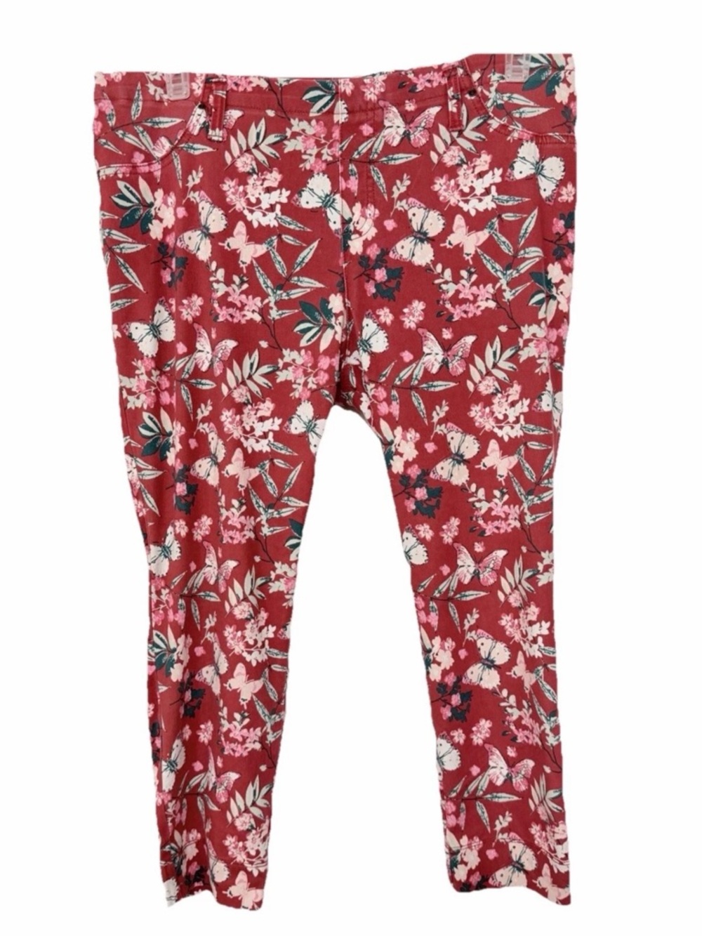 Time and Tru Floral Capri Jessings